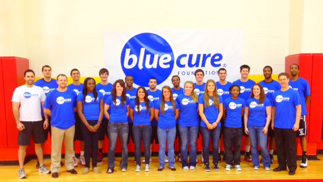 Blue Cure youth basketball team from University of St. Thomas