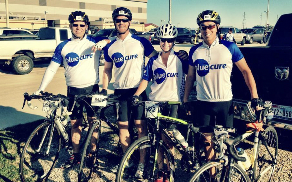 Blue Cure MS150 cycling team