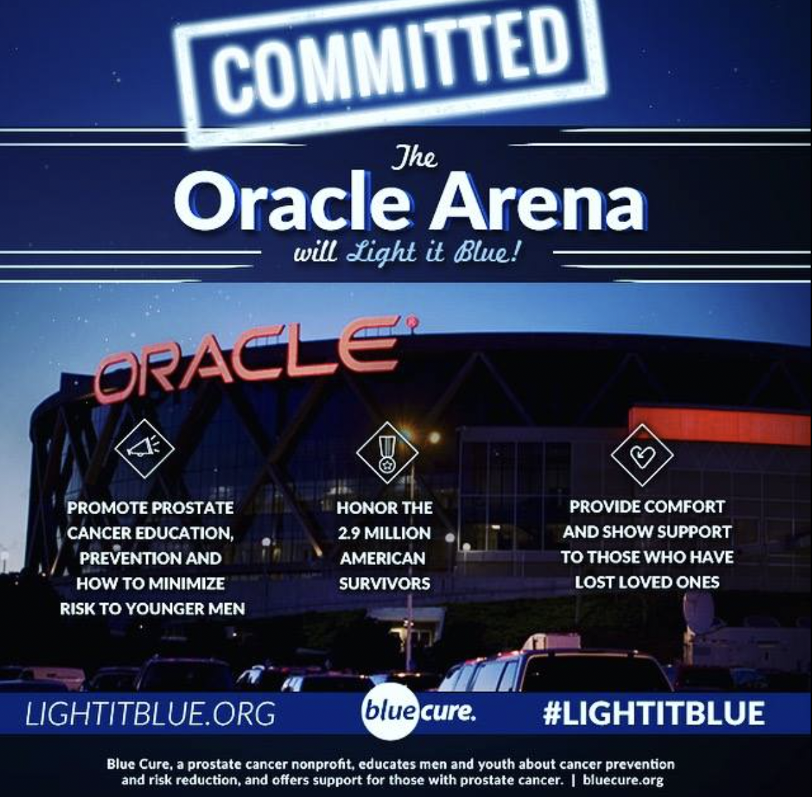 Oracle Arena Light It Blue
