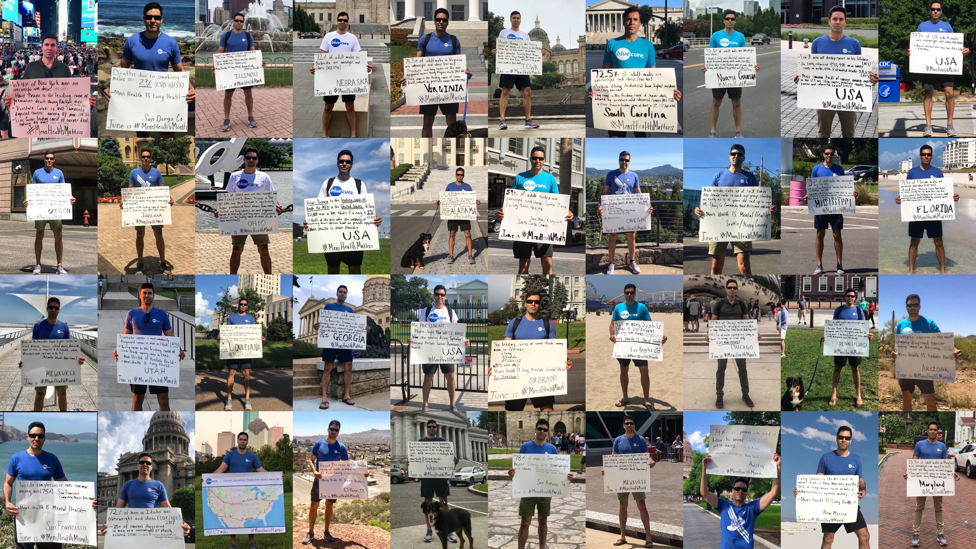 Gabe Canales Blue Cure 2019 Men's Health Tour across America