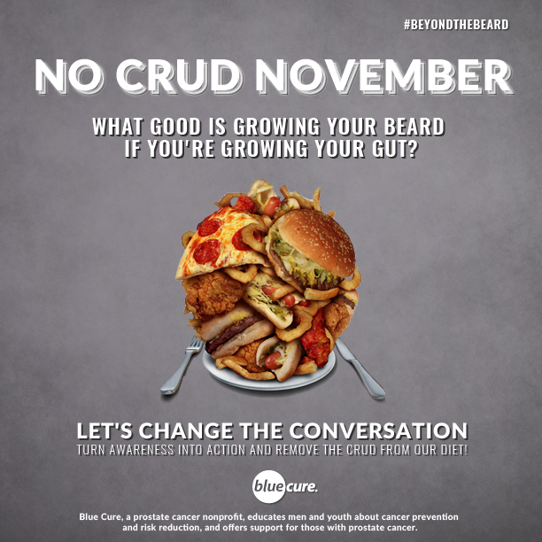 No Crud November junk food message