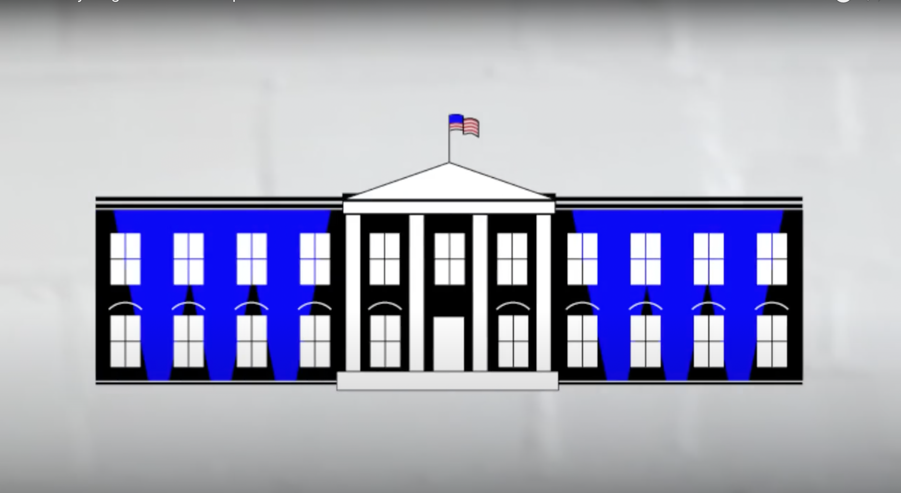 White House Goes Blue Illustration