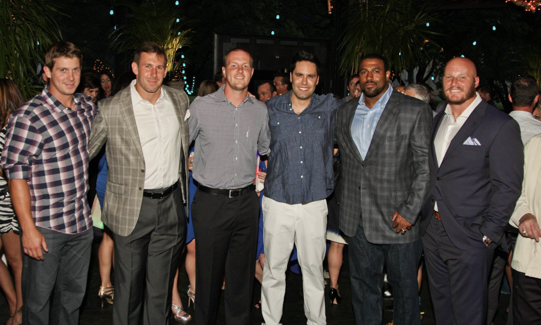 Texans players at Blue Cure event